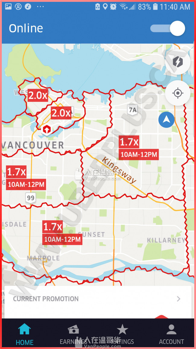 Delivery Driver Food Courier -UberEats- Self Employed