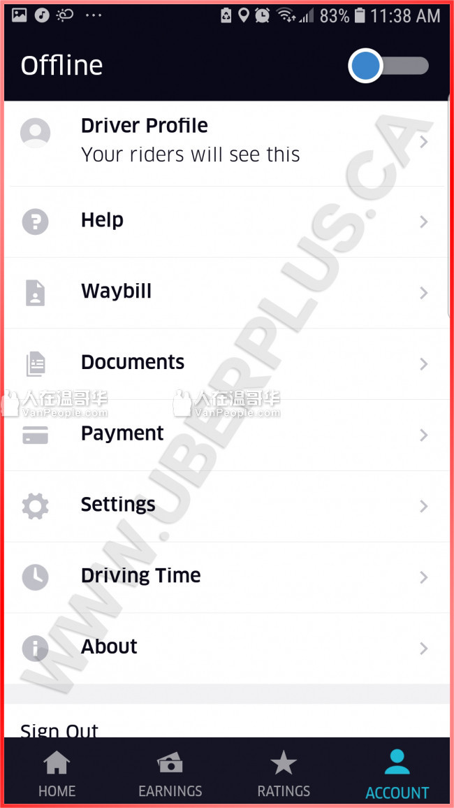 Delivery Driver Food Courier -UberEats- Self Employed