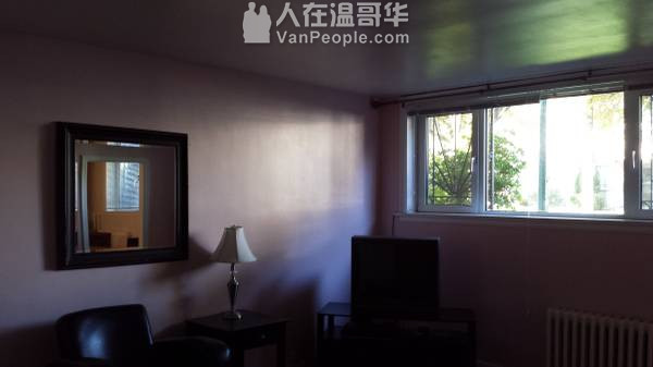 温哥华downtown西区robson街!一房一卫公寓出租,即可入住!