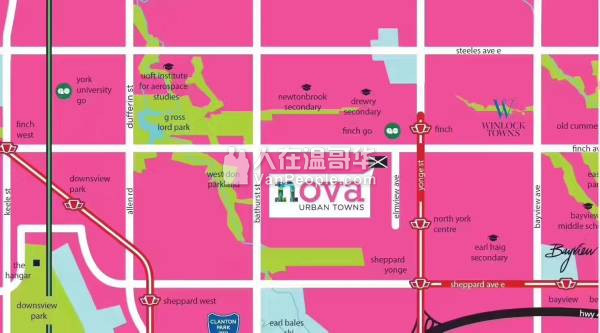 【多伦多-VVIP内部认购】北约克中心Yonge/Finch黄金地段时尚联排镇屋Nova
