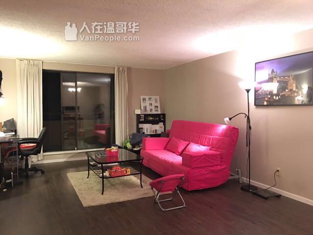 Metrotown正对面价格实惠大一居室公寓出租