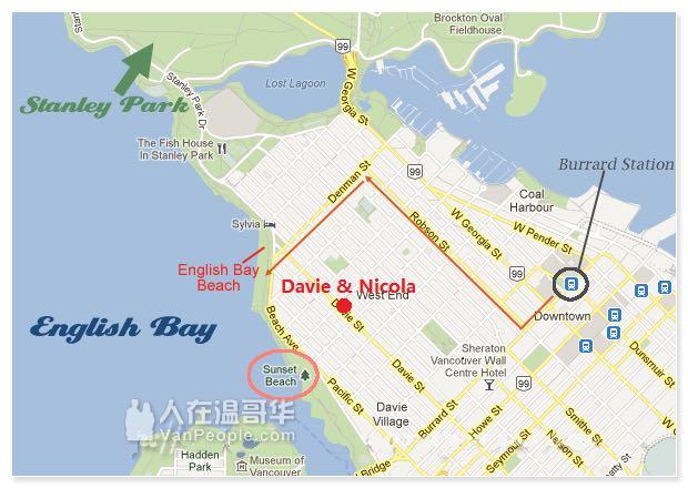 温哥华市中心,West End英吉利海湾一线地段,【Davie Nicola】