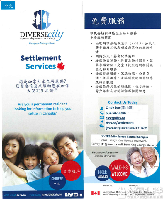 DIVERSEcity移民安頓免費中文服務,提供電話、微信、LINE等遠距諮詢服務- Cindy李小姐