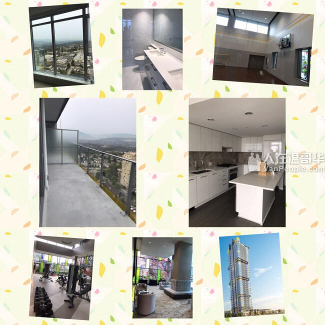 METROTOWN SUB-PENTHOUSE 无敌风景全新两房带空调公寓出租/诚意者可面议