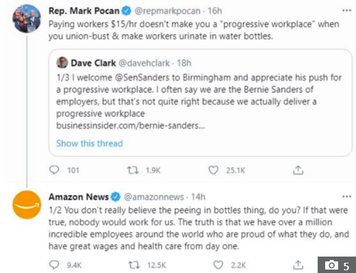 亚马逊否认强迫员工在瓶里小便员工曝光证据 人在洛杉矶网lapeople Com