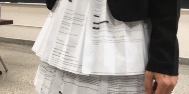 毕业答辩那天 她穿上17封拒信做的裙子上阵 人在洛杉矶网lapeople Com