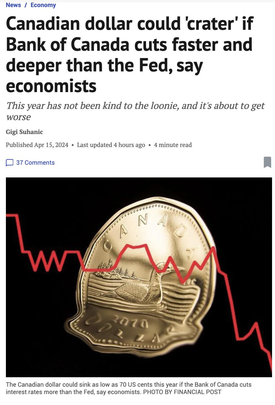 加币恐大暴跌！有人连夜换巨额美金跑路！经济彻底玩完？！ - 人在温哥华网VanPeople.com